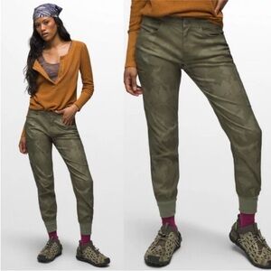 PRANA Halle Jogger || Pants Sage Camo UPF | Size 8